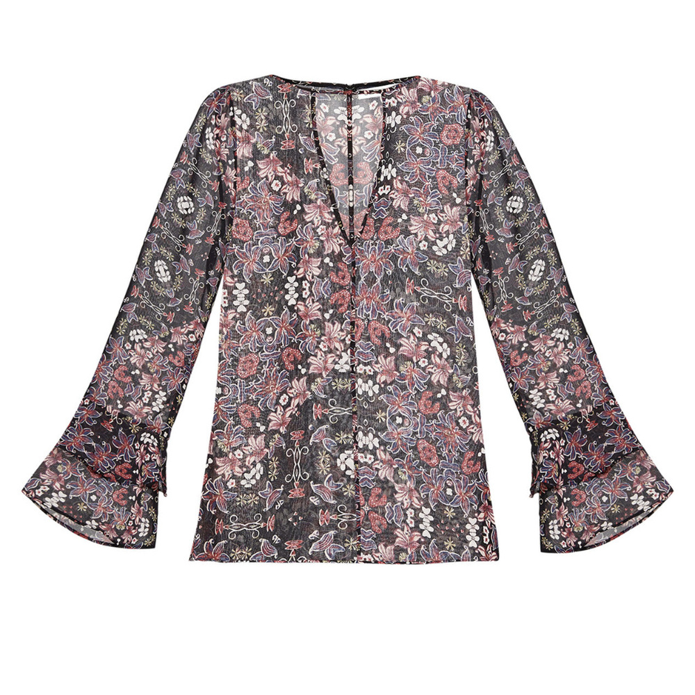 BCBGENERATION Floral Printed Long Sleeve Top